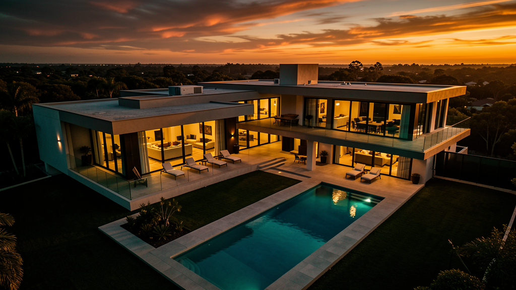 Premium home at golden hour